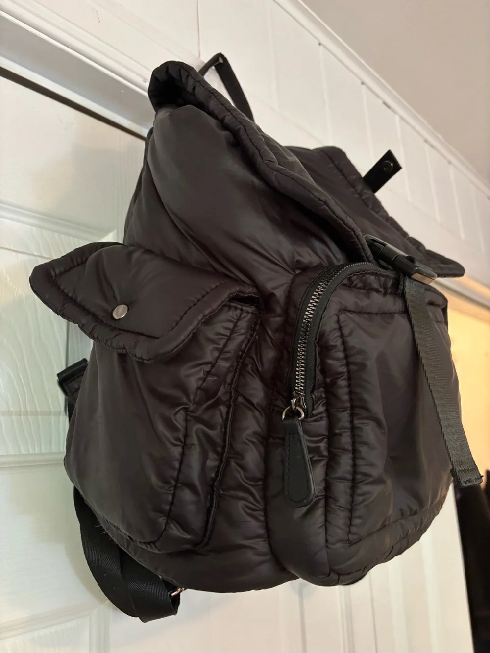 Black Puffy Backpack